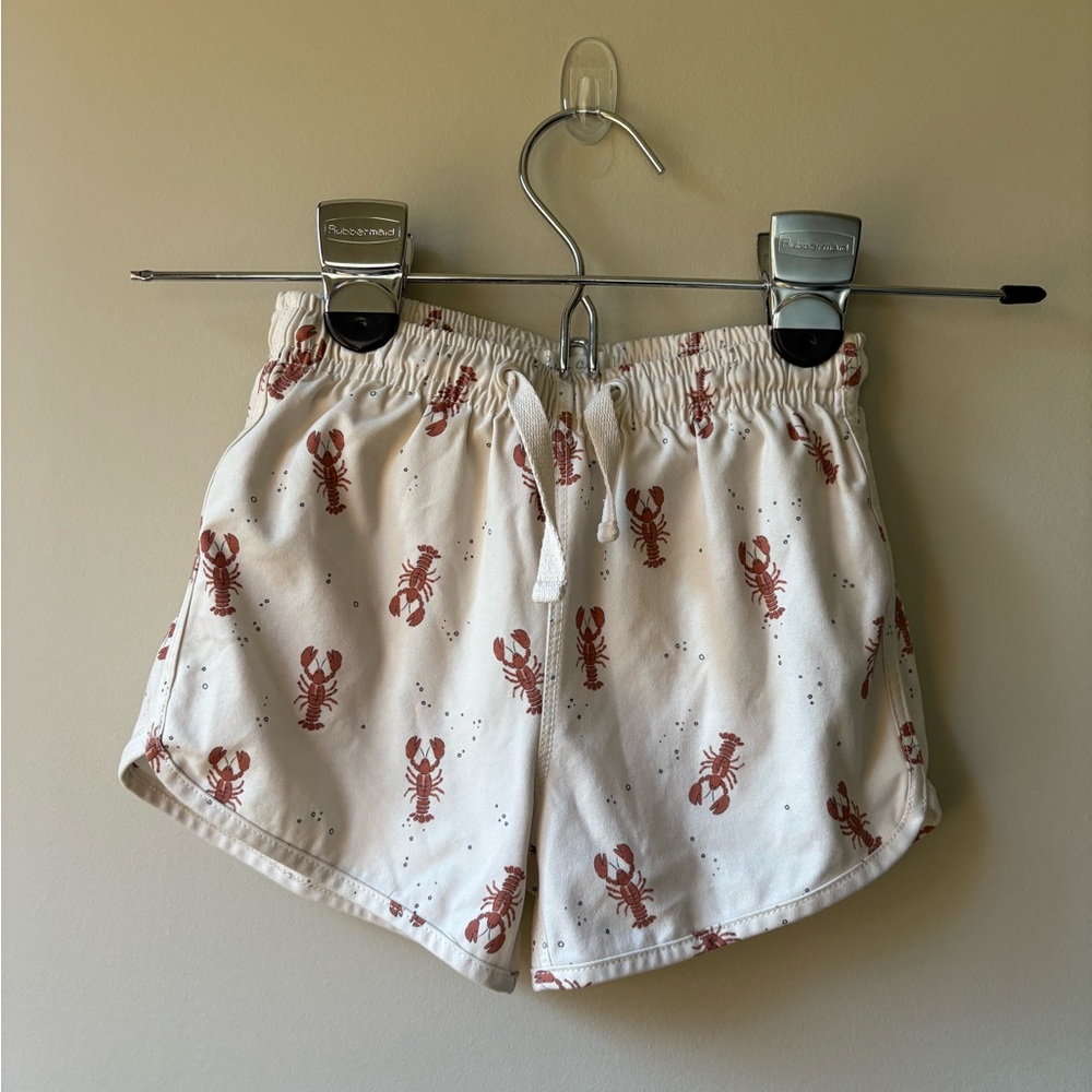 Rylee and Cru Swim Shorts with Red Lobster Print